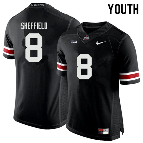 Youth #8 Kendall Sheffield Ohio State Buckeyes College Football Jerseys Sale-Black